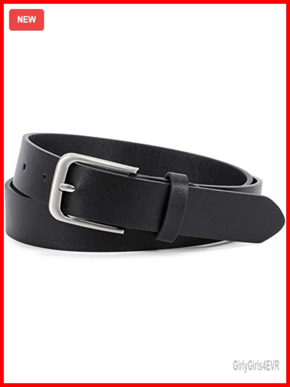 Faux Leather Casual Belt for Jeans & Dresses, Adjustable Waist Belt